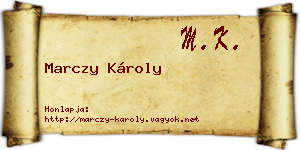 Marczy Károly névjegykártya