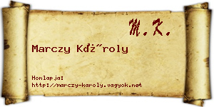 Marczy Károly névjegykártya