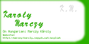 karoly marczy business card